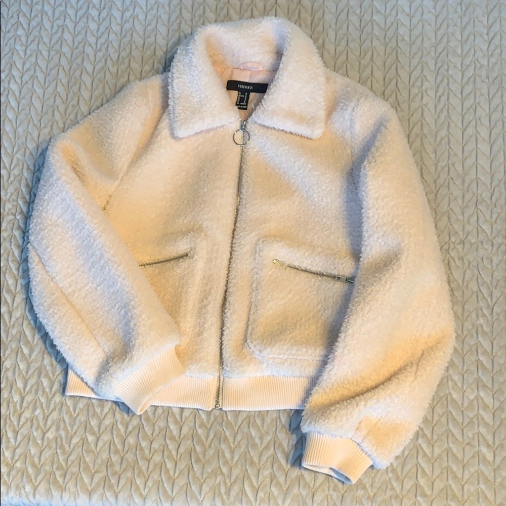 Forever 21 fuzzy pink jacket